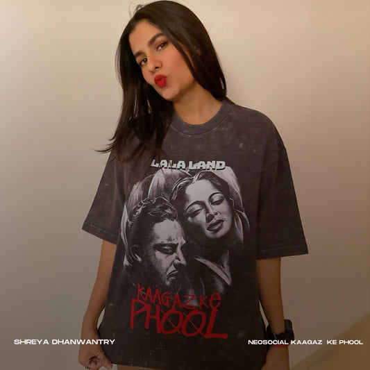 KAAGAZ KE PHOOL RETRO WASH TEE UNISEX