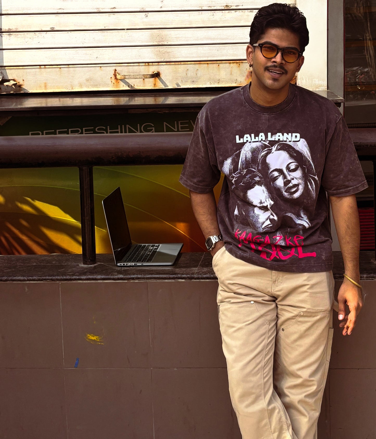 KAAGAZ KE PHOOL RETRO WASH TEE UNISEX