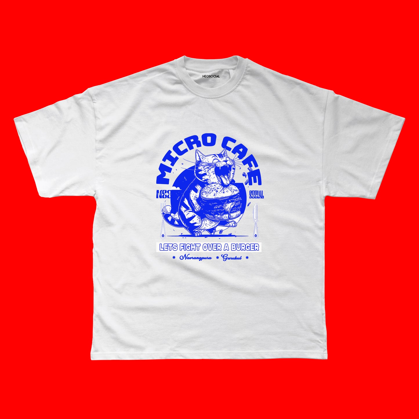 EL GATO (Micro Cafe X Neosocial) Merch. Oversized UNISEXFit.