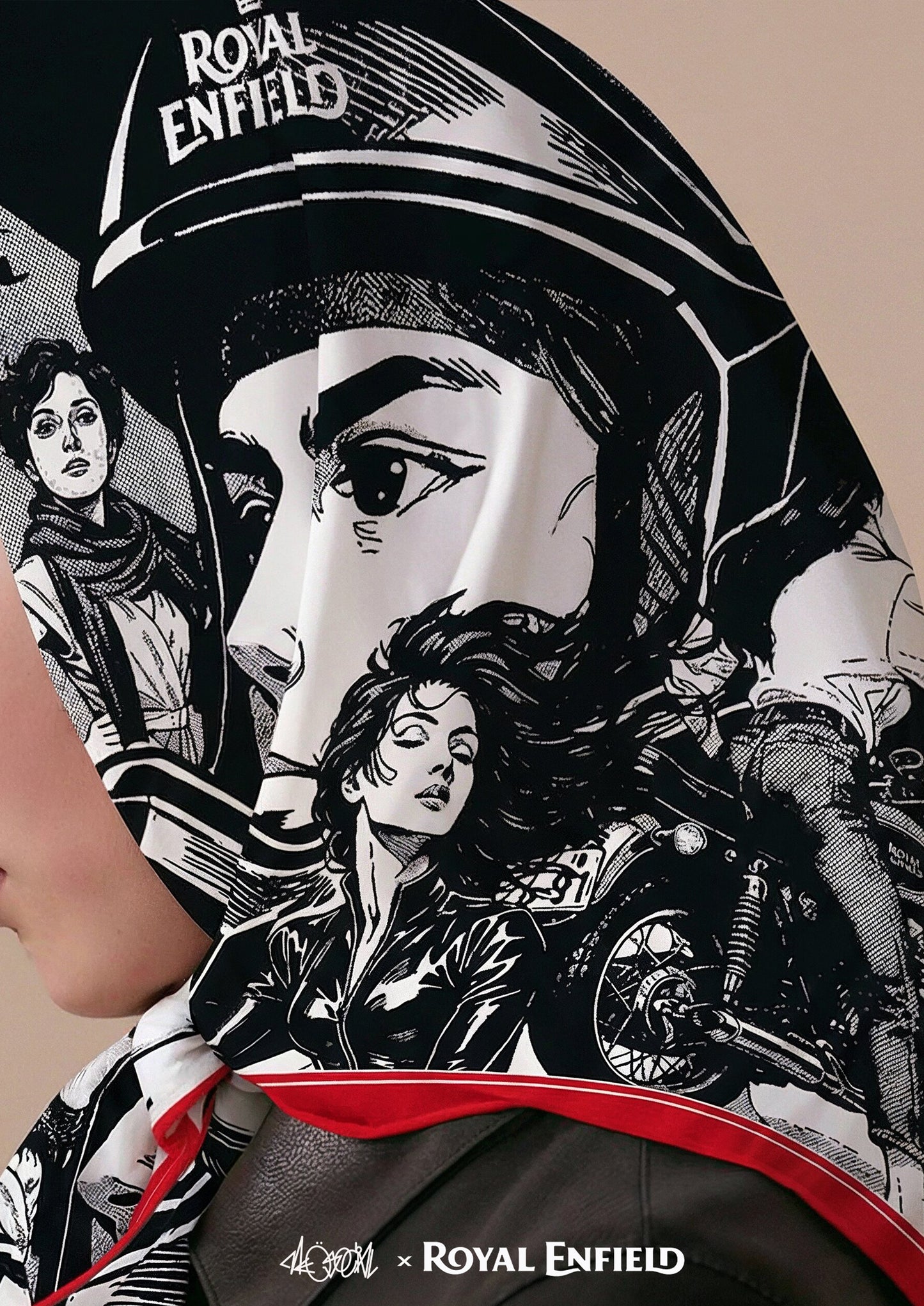 THE HEROINE ARCH SCARF/BANDANA  FOR ART OF MOTORCYCLING EDITION 2025