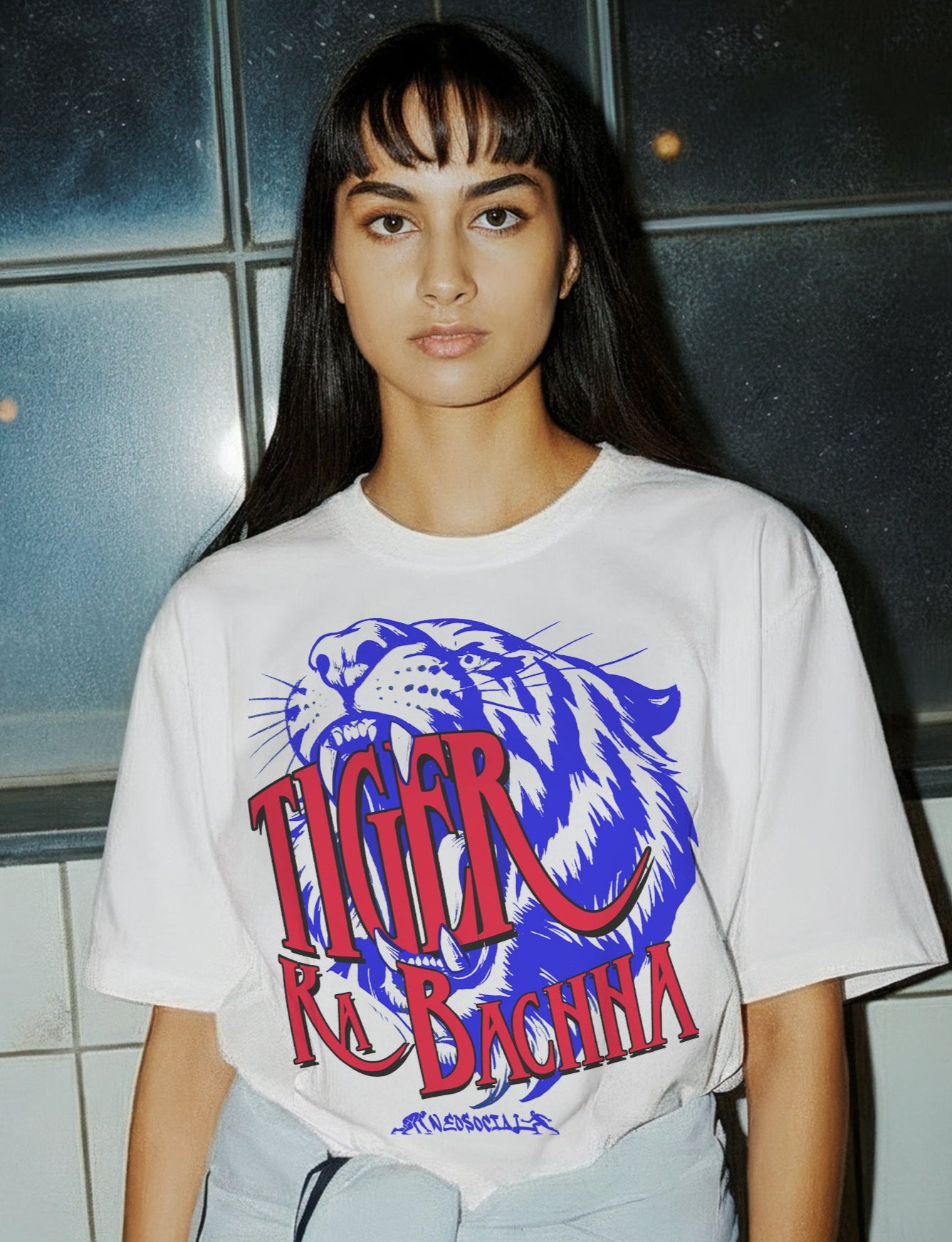 TIGER KA BACHHA ENGLISH UNISEX OVERSIZED TSHIRT